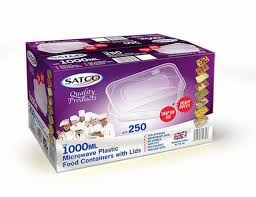 Satco 1000 Microwave Containers and Lids  (Pack of 250)