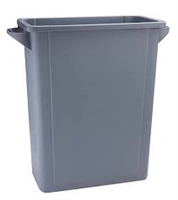 65 Litre Grey Slim Recycling Bin - 3491