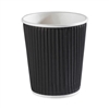 Black  Ripple Wall Hot Drink Cup 8oz (Pack of 500) - 50005