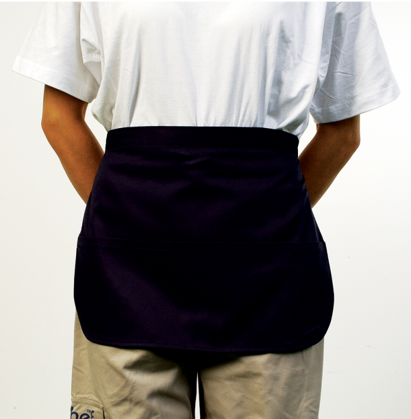 Short Apron Money Pocket Black - One Size - A002