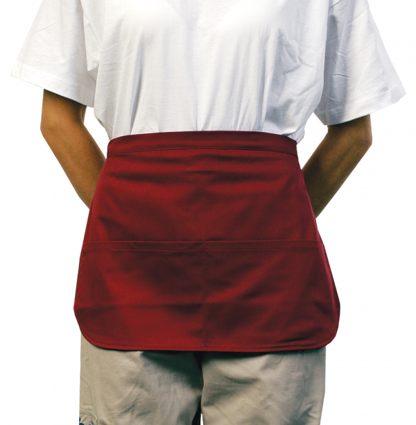 Short Apron Money Pocket Claret - One Size - A003