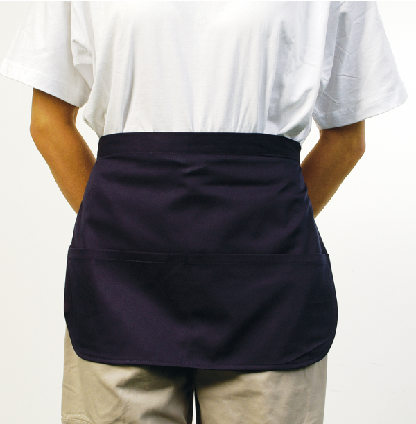 Short Apron Money Pocket Navy - One Size - A004