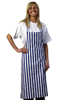 Blue/White Stripe Bib Apron - One Size - A037