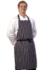 Butchers Stripe Blue Bib Apron - One Size - A040