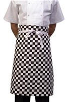 Black/White Check Waist Apron - One Size - A042