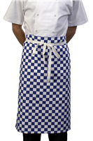 Blue/White Check Waist Apron - A043