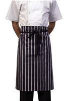 Butchers Stripe Blue Waist Apron - One Size - A045