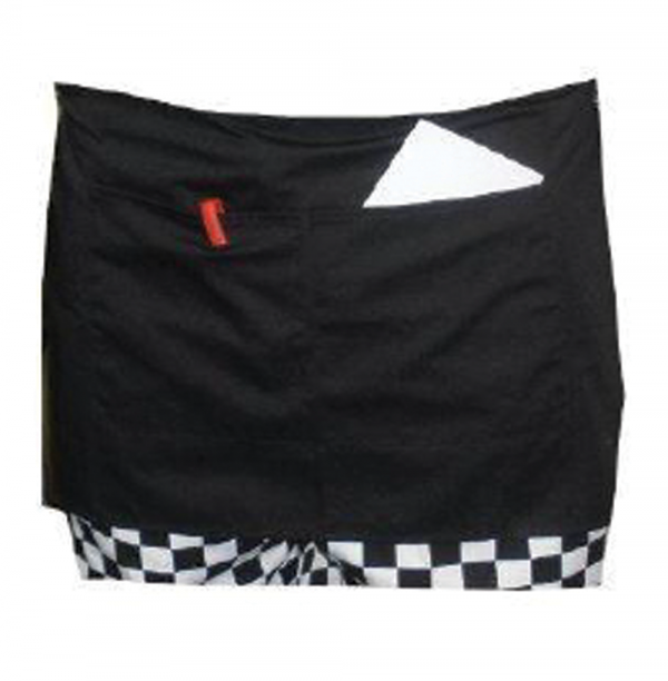 Black Square Edge Short Apron - One Size - A103