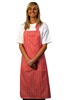 Nylon Red White Stripe Bib Apron - One Size - A204