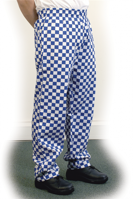 Blue Check Baggy Trouser - Sizes XS to XXL - T009